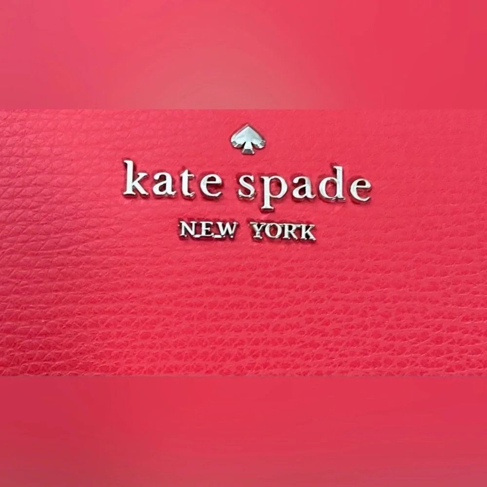 Kate Spade, $220 Rtl, Geranium Frannie Lg Zip Around Wallet, NWT, Gorgeous Color - Picture 5 of 13